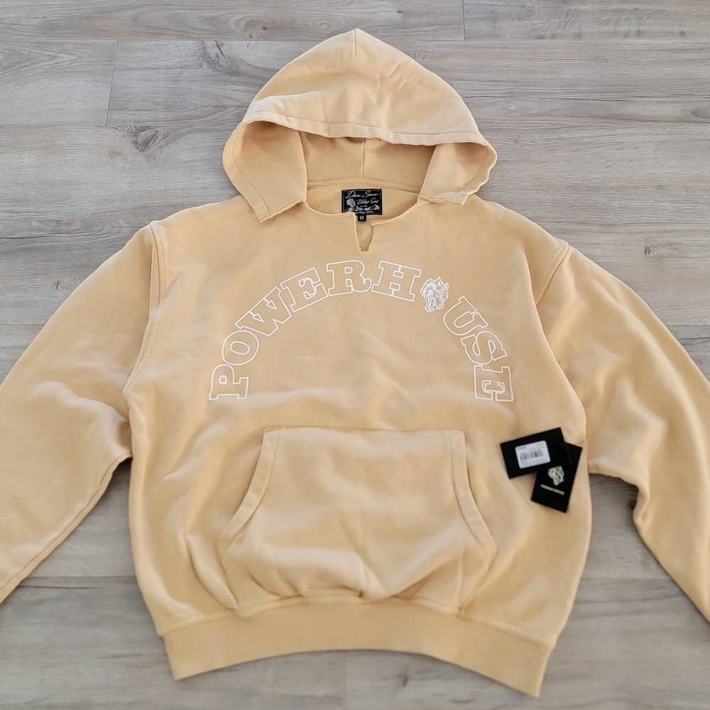 Darc Sport Powerhouse Of The Wolves Forever Vintage Dempsey Hoodie LA Gold sz M